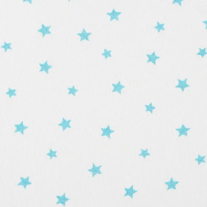 Strickstoff Sterne blau Pailleten Original