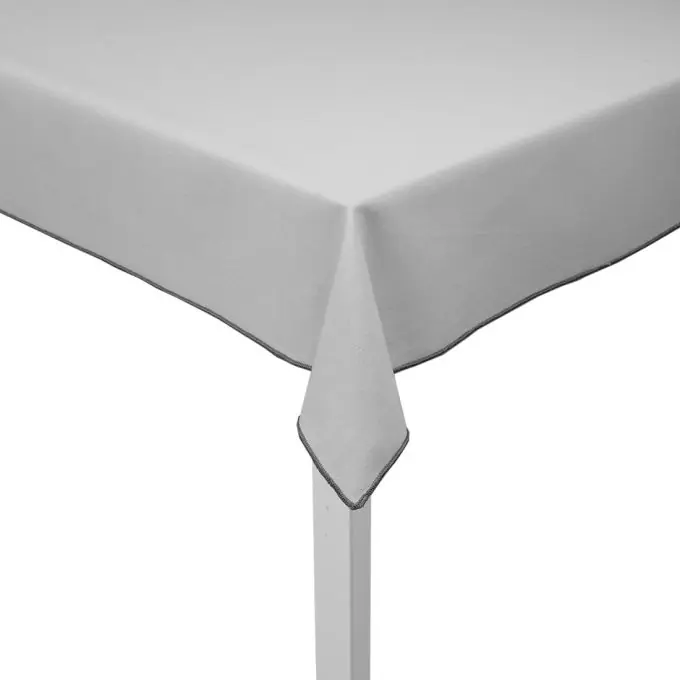 Rechteckige Tischdecke grau 150×250 cm Echt