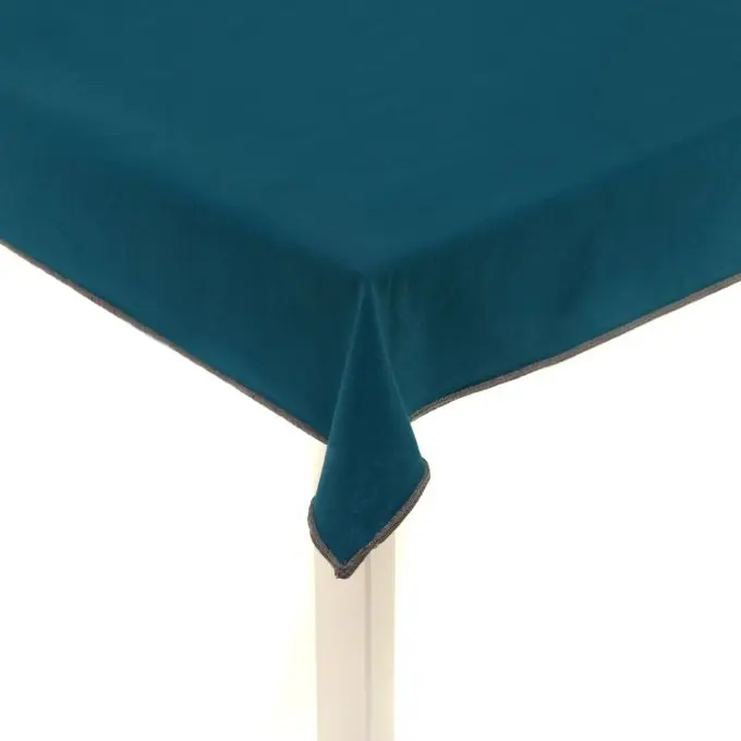 Billig Runde Tischdecke Petrolblau