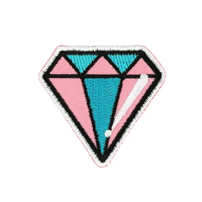 Preis Gesenkt Bügelbild Diamant rosa blau