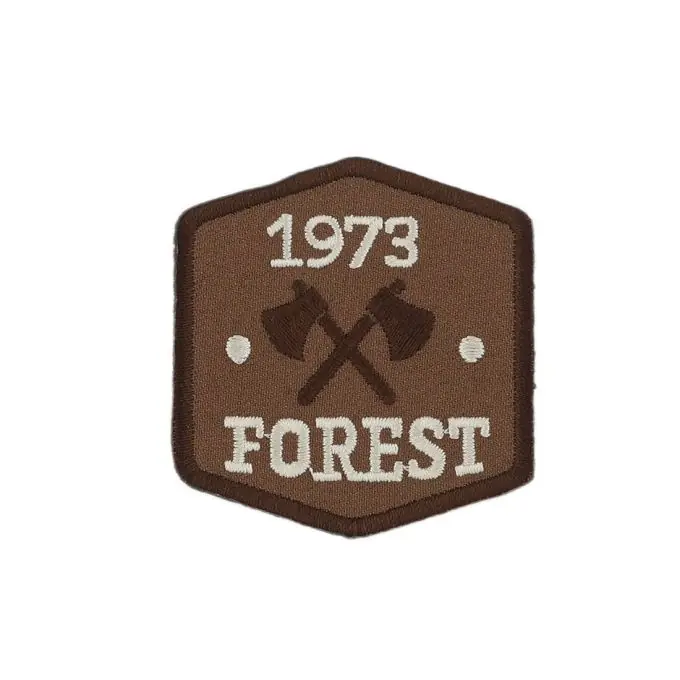 Bügelbild forest braun Handgefertigt