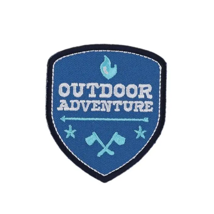 Bügelbild Outdoor blau Preiswert