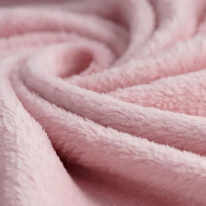 Geprüft Plüschstoff Puderrosa