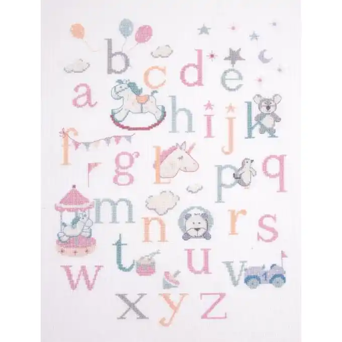 Kreuzstich-Set Baby Stars 29x42cm Abécédaire Sonderangebot