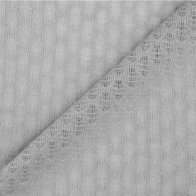 Expressversand Grauer gestrickter Wollstoff mit Lochmuster