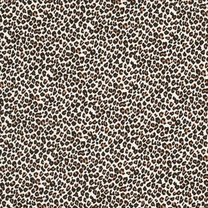 Super-Preis Viskose-Popeline-Stoff mit Mini-Panthermotiven