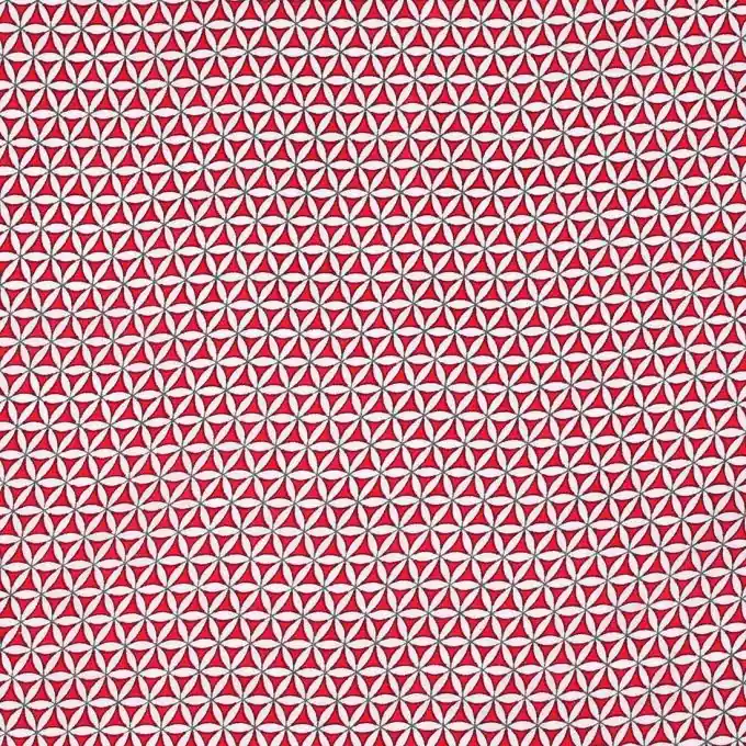 Mega-Angebot Viskosestoff mit rotem geometrischen Muster, 135 cm Breite