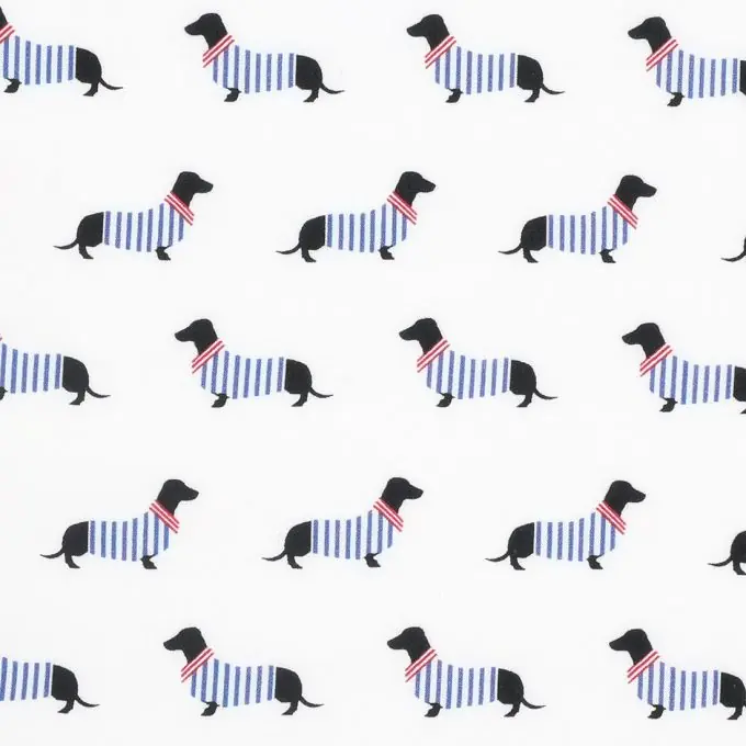 Saisonangebot Viskose-Voile mit Hunden