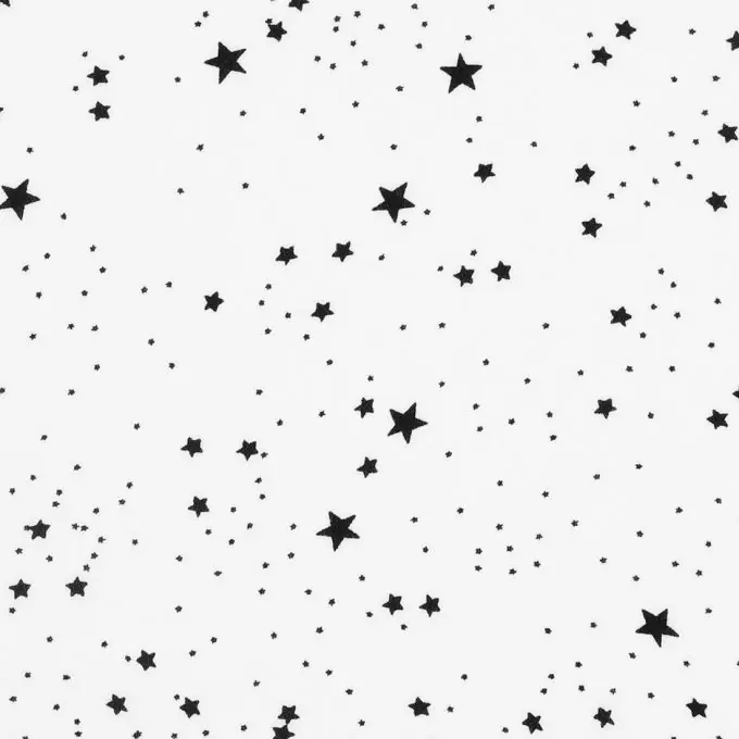 Kostenfreie Lieferung Kreppgewebe mit Sternen auf Ecru-Hintergrund.