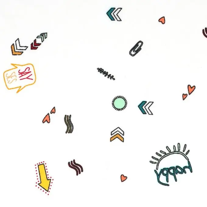 Stoff mit Comic-Muster in Crêpe-Optik Original