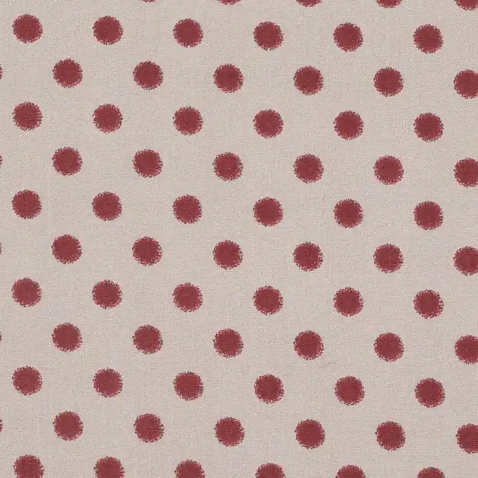 Solange Der Vorrat Reicht Popeline Punkte beige rot