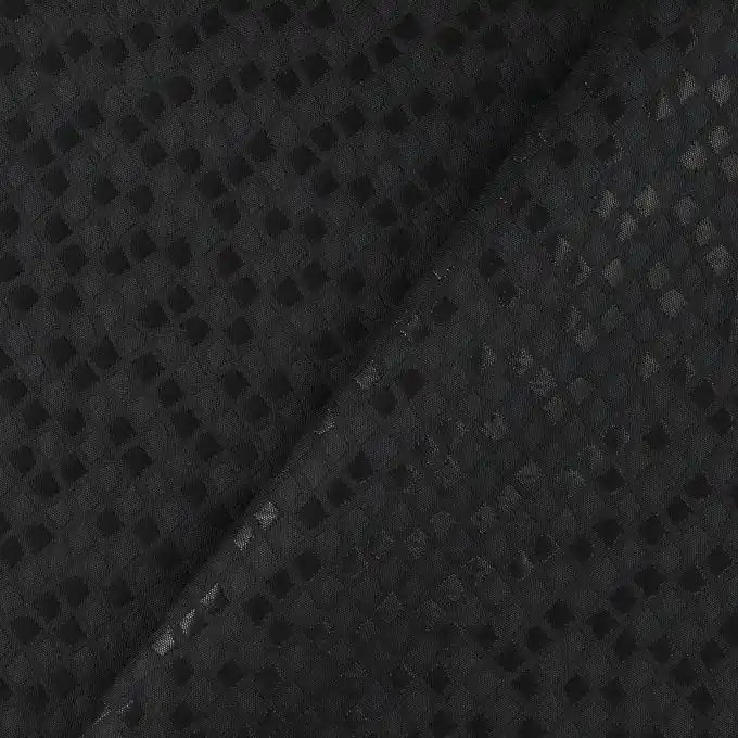 Jacquardstoff Rautenmuster schwarz dunkelblau Schneller Versand