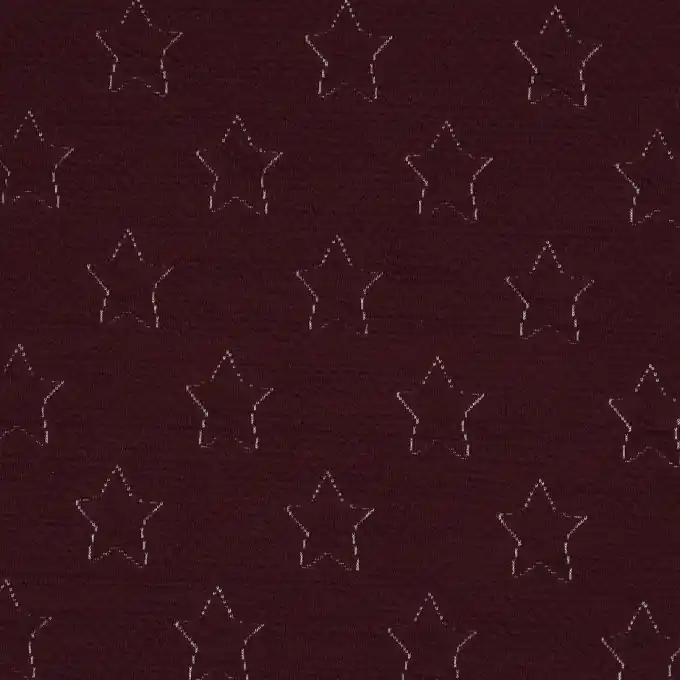 Ab Werk Strickstoff geprägten Sternen in Bordeauxrot