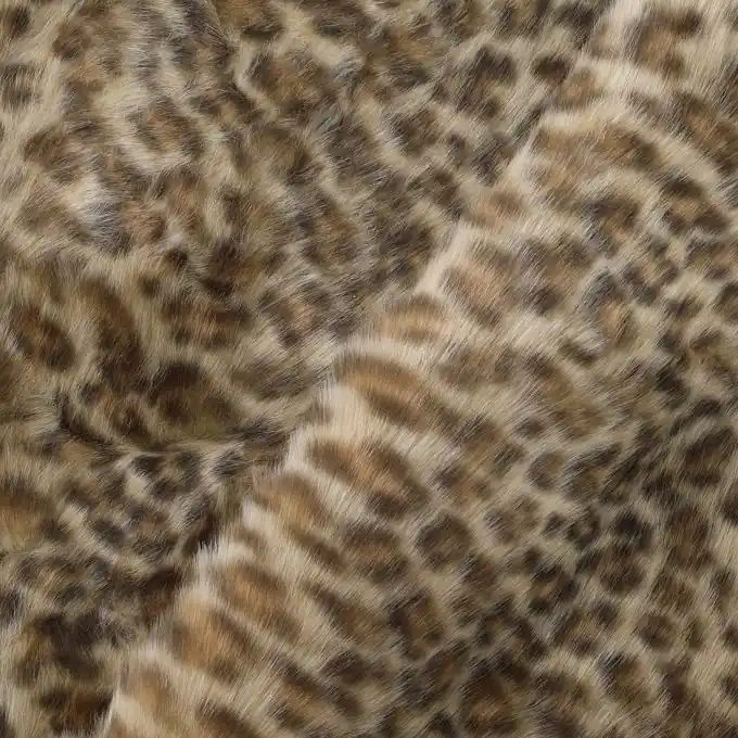 Neu Kunstpelzgewebe im Leopardenlook