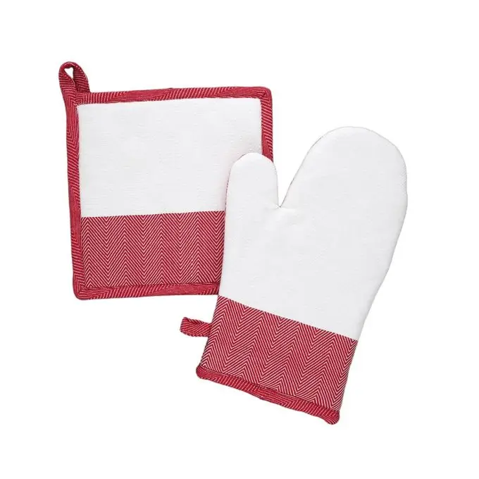 Set Ofenhandschuh & Topflappen Jacquard 18x28cm und 20x20cm Mengenrabatt