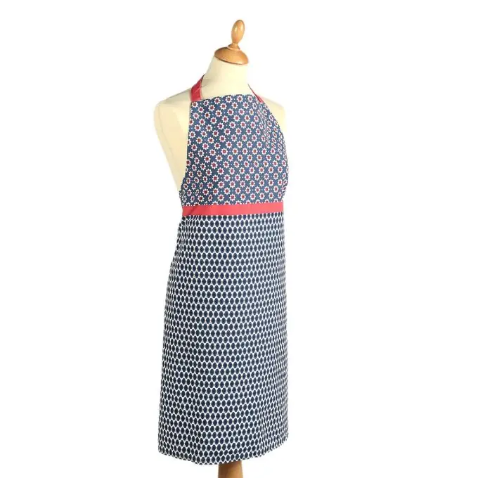 Schürze Karos blau rot Billig