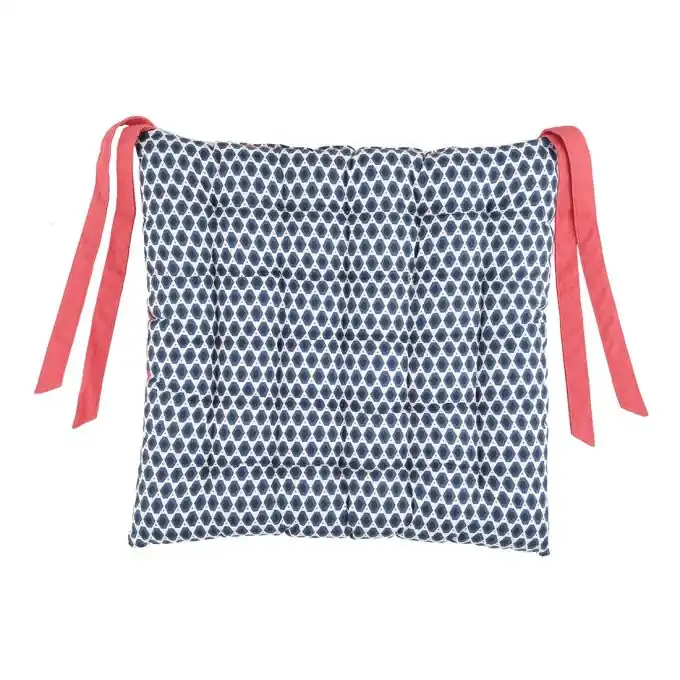 Stuhlkissen Karos blau Mengenrabatt