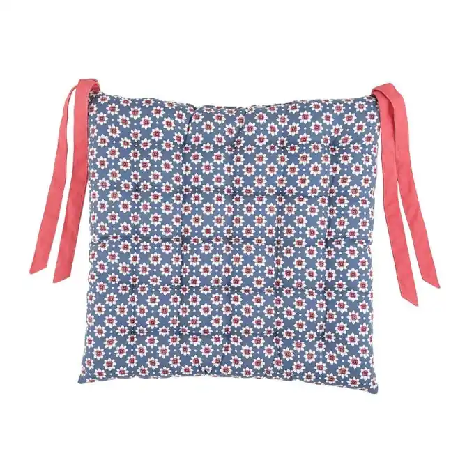 Direktkauf Stuhlkissen Blumen rot blau