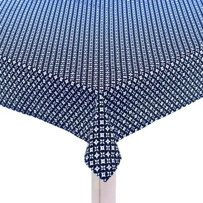 Runde Tischdecke 160cm Anti-Flecken blau Zertifiziert