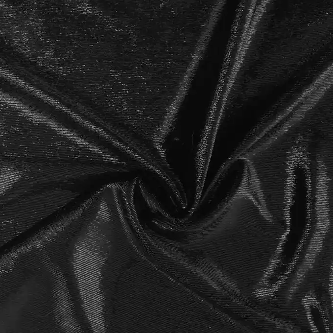 Nur Für Kurze Zeit Schwarzes glänzendes glattes Samtgewebe