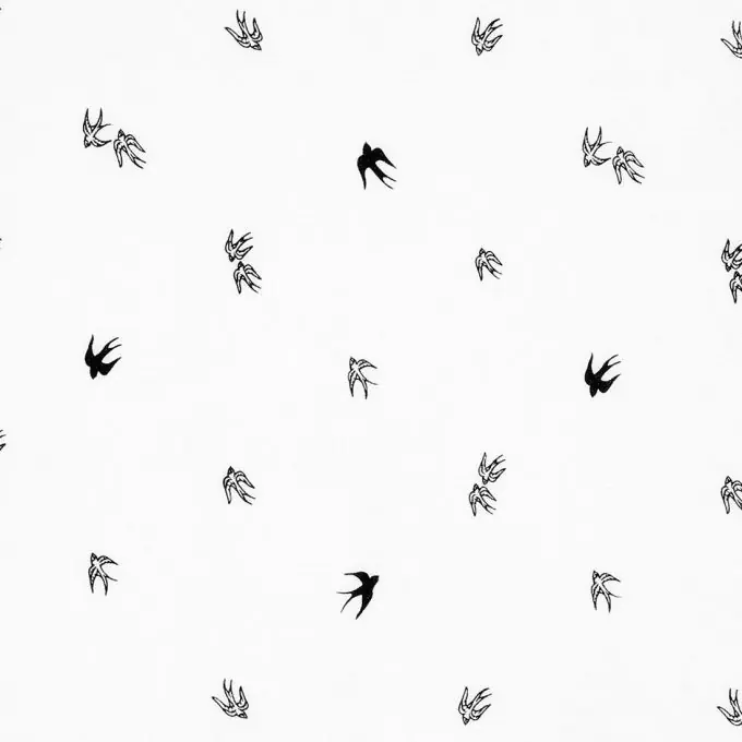 Weißer Viskose-Popeline-Stoff mit Vögeln Heißes Angebot