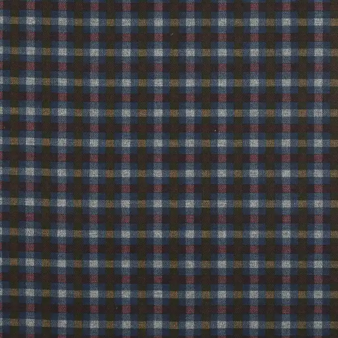 Blau kariertes dünnes Polyestergewebe Knallerangebot