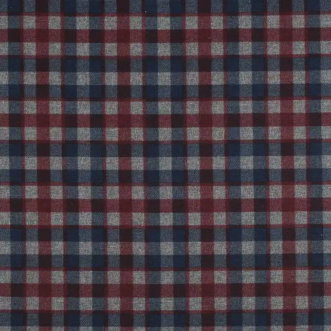 Rot und blau kariertes Polyestergewebe Kracherpreis