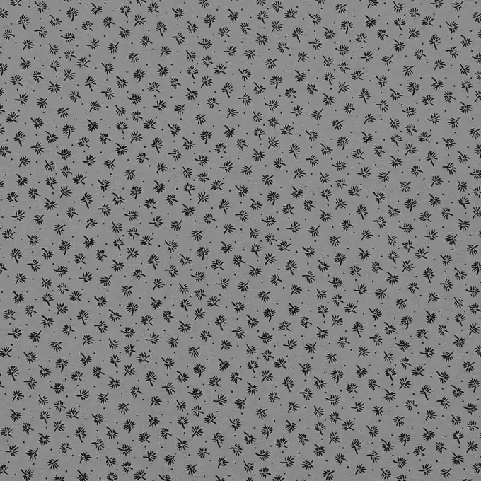 Echt Popeline-Stoff mit grauen Mini-Bäumen