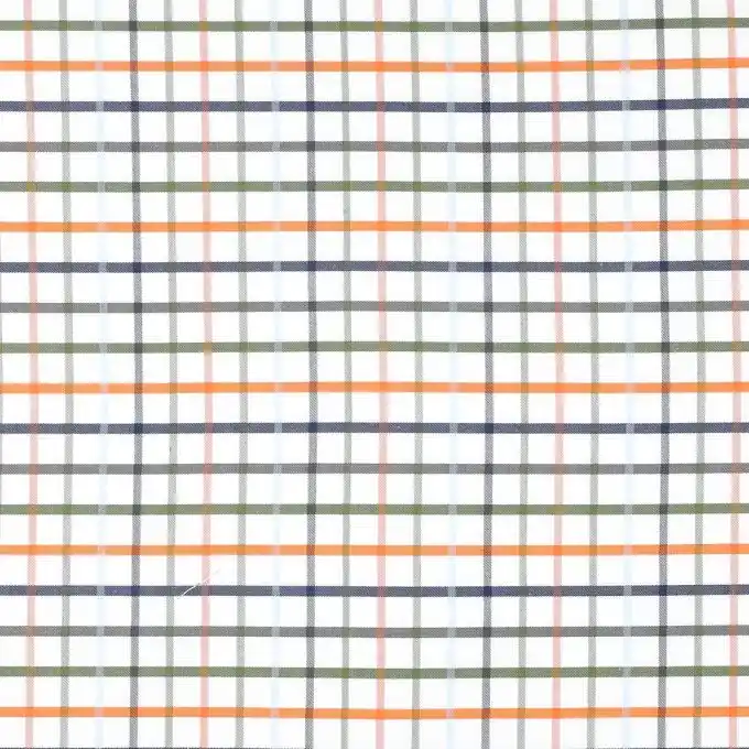 Zertifiziert Mehrfarbig karierter Popeline-Stoff