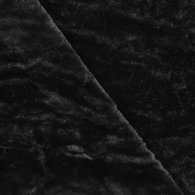 Billig Schwarzer Kunstpelzstoff