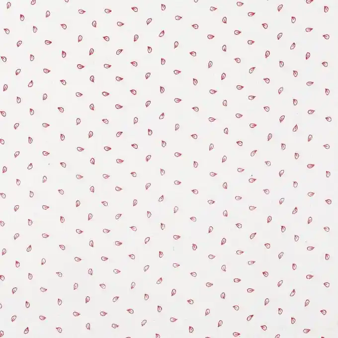 Neu Im Sortiment Stoff aus Viskose mit kleinen roten Blütenblättern