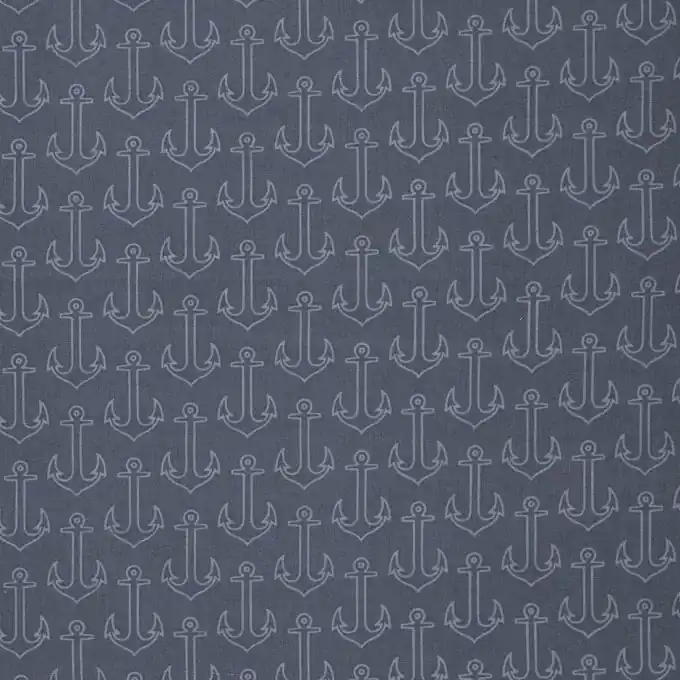 Sichere Zahlung Baumwoll-Popeline mit Ankern