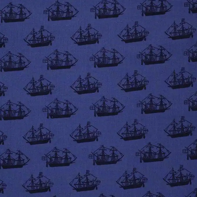 Billig Popeline Boot dunkelblau