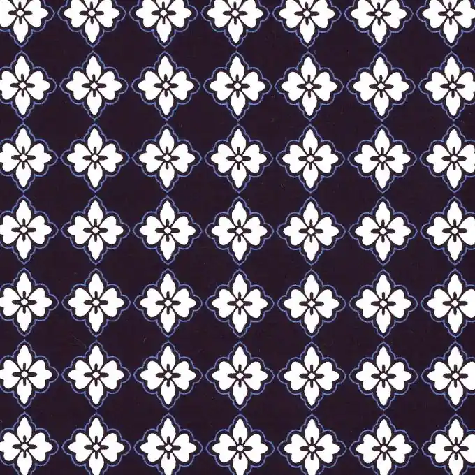 Neuheit Baumwollpopeline mit Blumenmuster auf schwarzem Grund