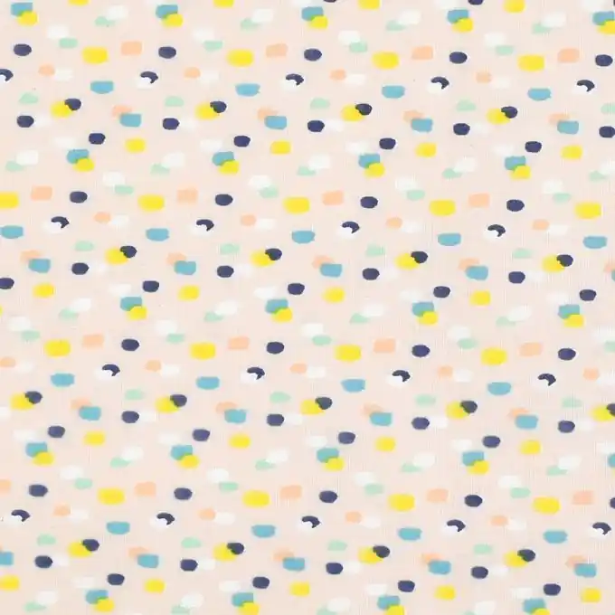 Popeline-Baumwoll-Stoff mit bunten Punkten Sonderangebot