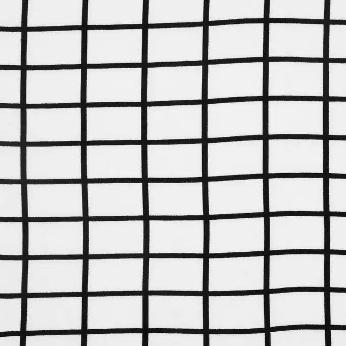 Sichere Zahlung Weiß-schwarz karierter Kreppstoff