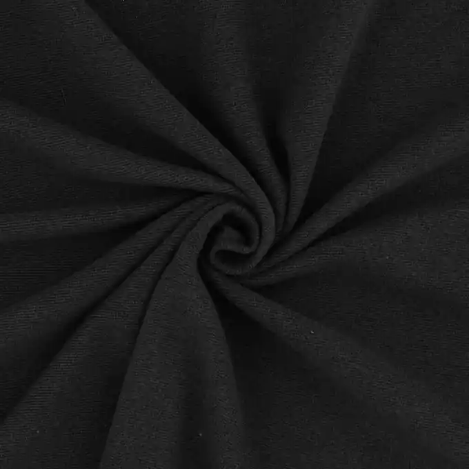 Hochwertig Fleecestoff schwarz meliert