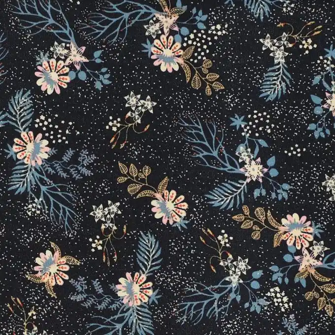 Jersey-Stoff Blumen Must-Have