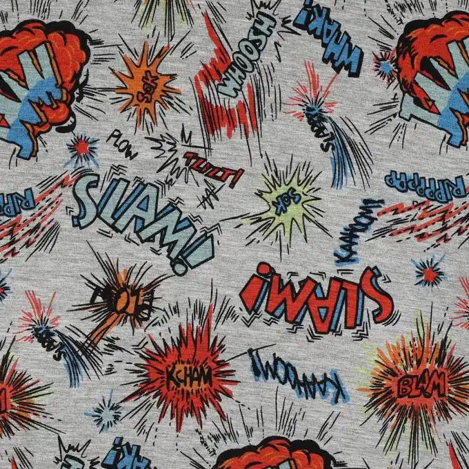 Slam-Jersey-Stoff mit grauem Hintergrund Im Trend