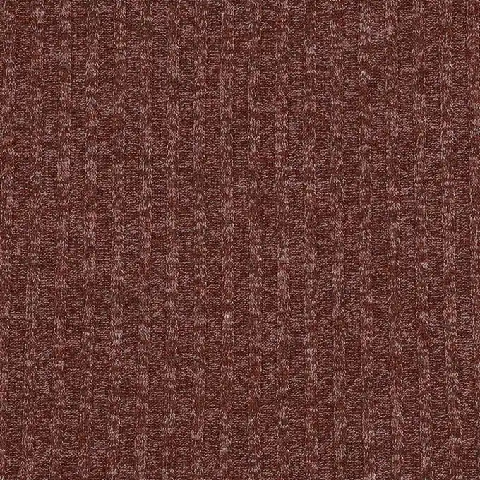 Flacher Rippstrickstoff in Ziegelrot Neue Ware