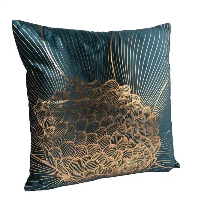 Kissen Ananasmuster entenblau Ab Werk