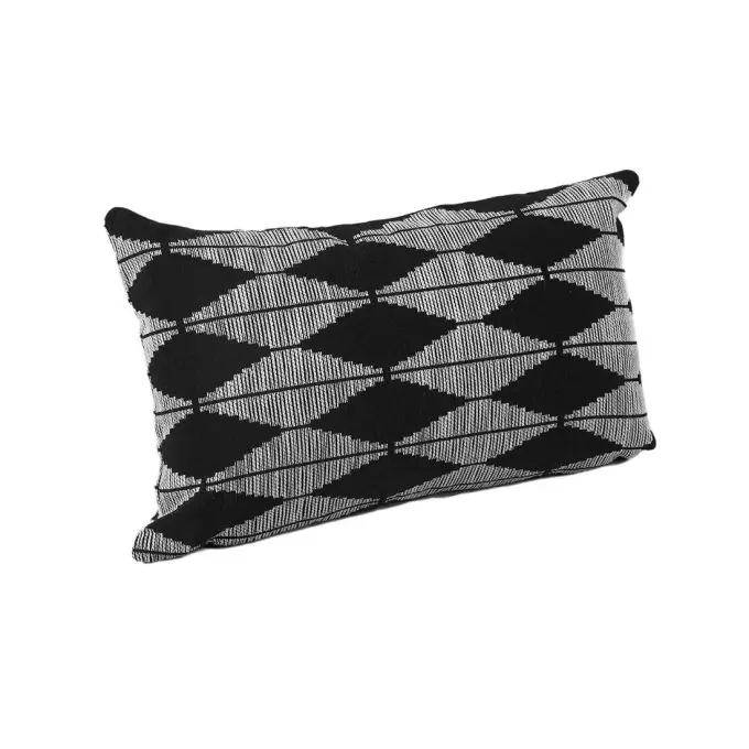 Kissen Rautenmuster grau schwarz Top-Angebot