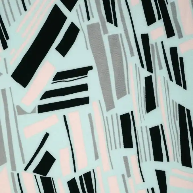 Günstig Jersey-Stoff Mintgrün Gestreift 160 cm Breite