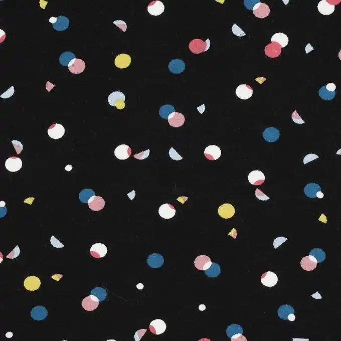 Beliebt fGeometrisches Muster au schwarzem Jersey-Stoff