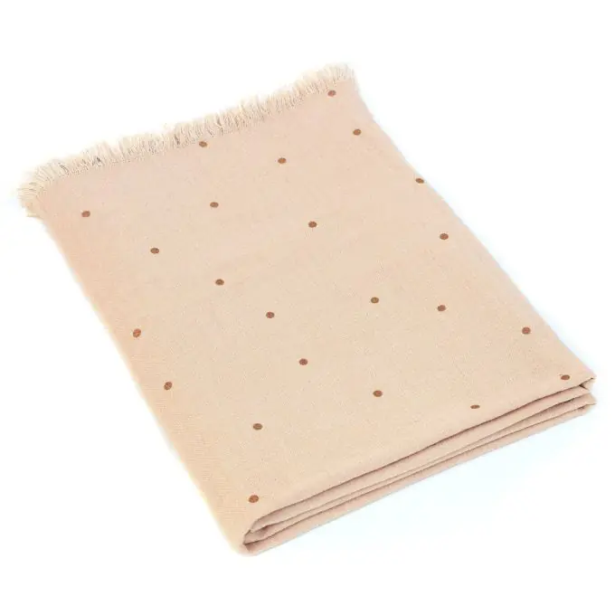 Nur Für Kurze Zeit Plaid zerknitterte Baumwolle rosa 130 x 170cm