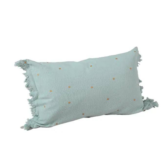 Kostenloser Rückversand Kissen knitter-Effekt 30x50cm Celadon