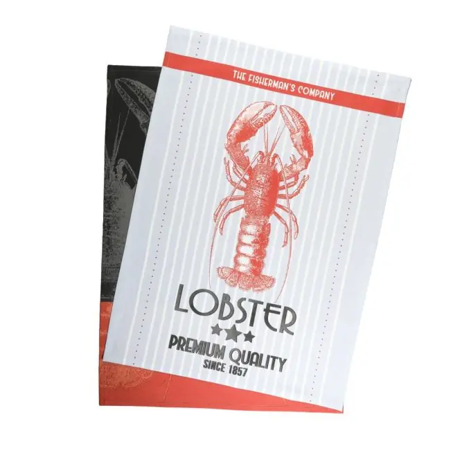 Set mit 2 Geschirrtüchern Lobster Knallerangebot
