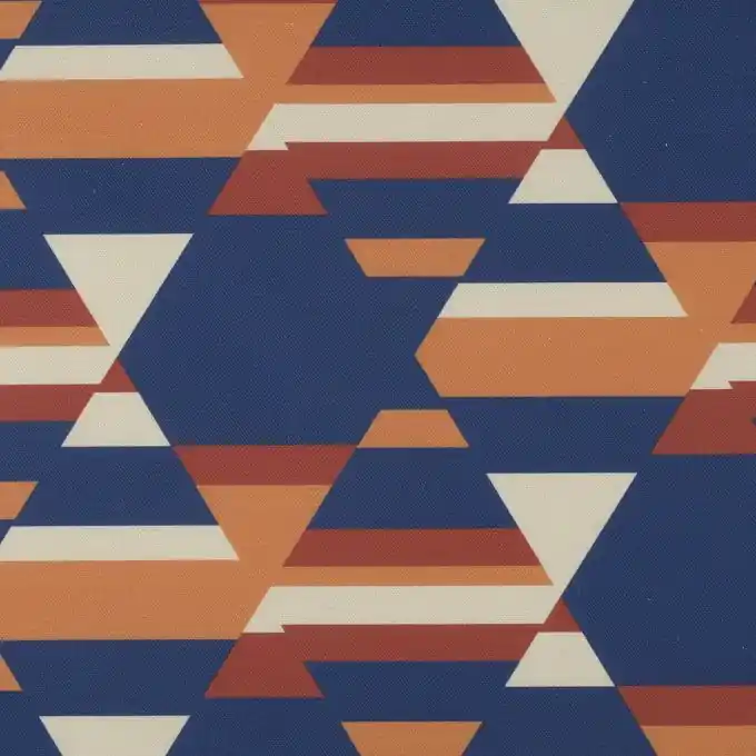 Dicker Baumwollstoff blau orange Beliebt