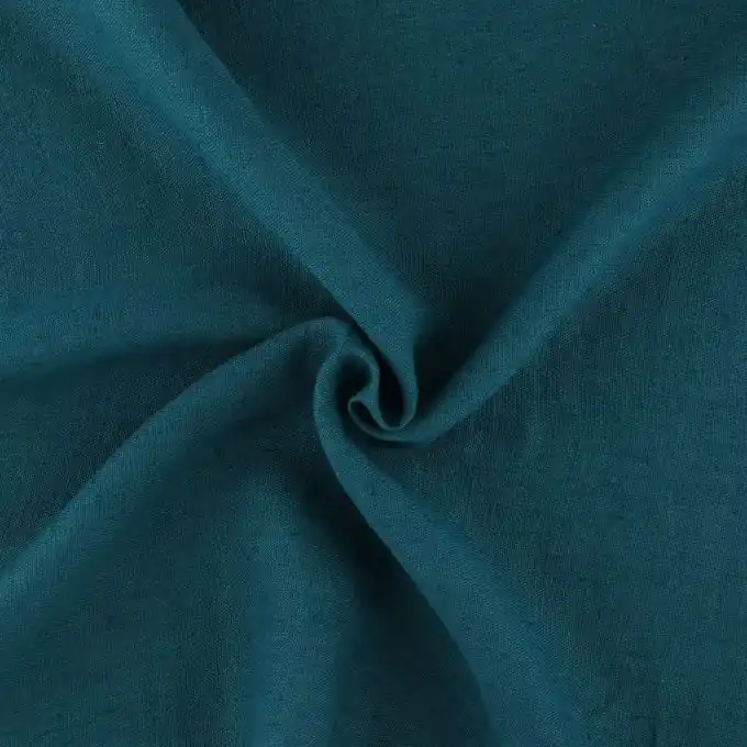 Kostenloser Versand Leinenstoff Propriano Aquablau