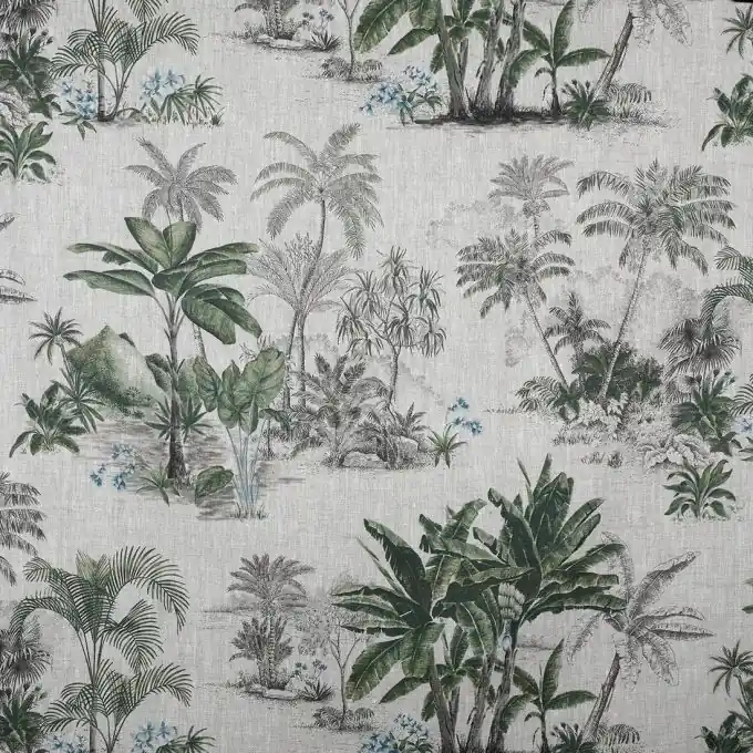 Gleich Bestellen Leinenstoff mit tropischen Motiven